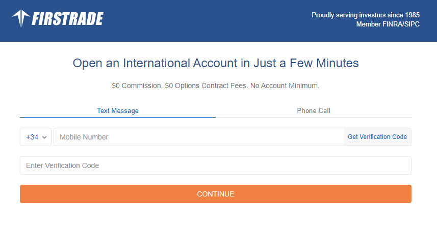 Firstrade en España. Cuenta internacional